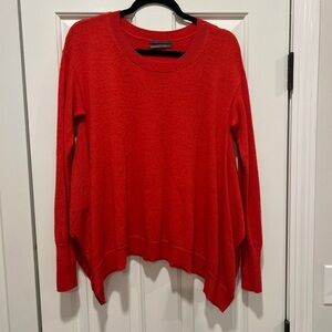 Anthropologie Cashmere Red Crew Neck Sweater